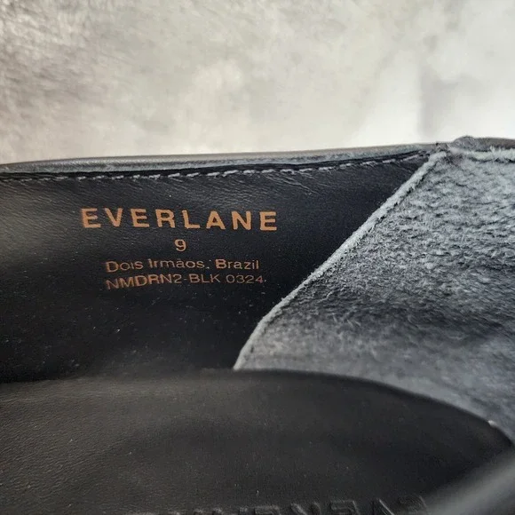 Everlane The Modern Loafer Shoes Womens Size 9 Black Leather Slip On Classy NIB - Picture 5 of 14